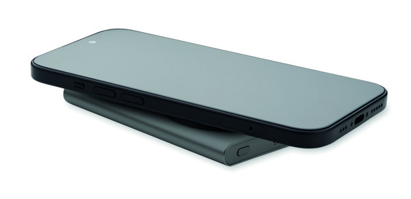 Vezeték nélkül töltő powerbank Pawtt - Titániumszürke
