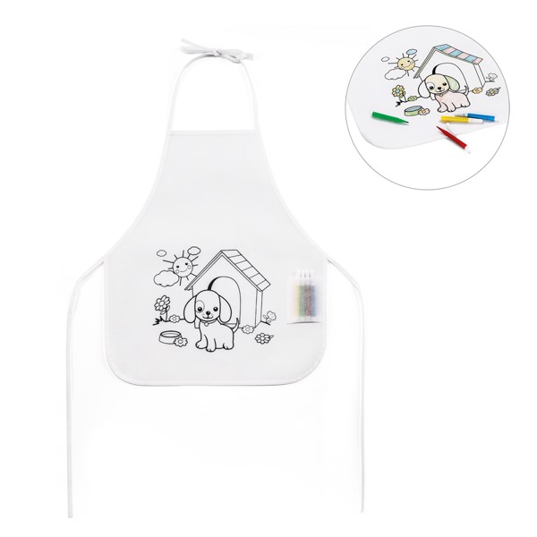 Avental em non-woven de criança para colorir - NILO