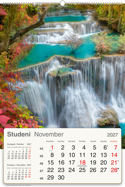 Okomiti zidni kalendar – Planet Zemlja