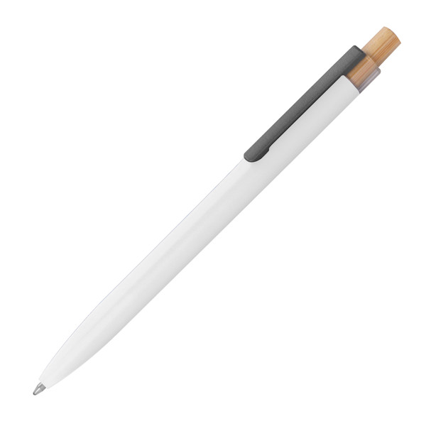 Writing set made from recycled aluminium SIEGFRIED - White