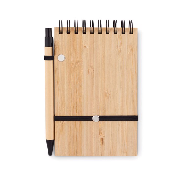Sonorabam notepad A6,bamboo cover,140 pages