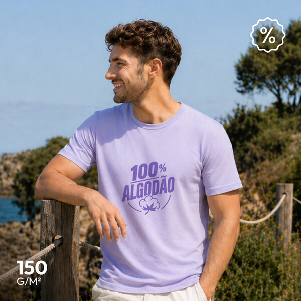 T-shirt de Algodão Cor 