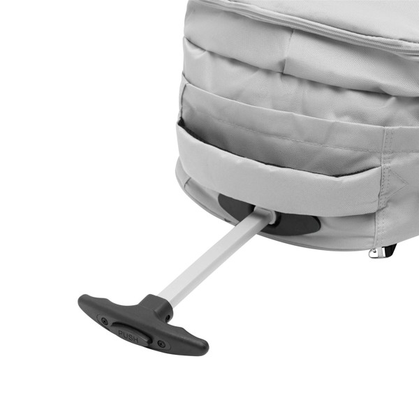 Trolley backpack, 600D polyester, laptop pocket - Grey