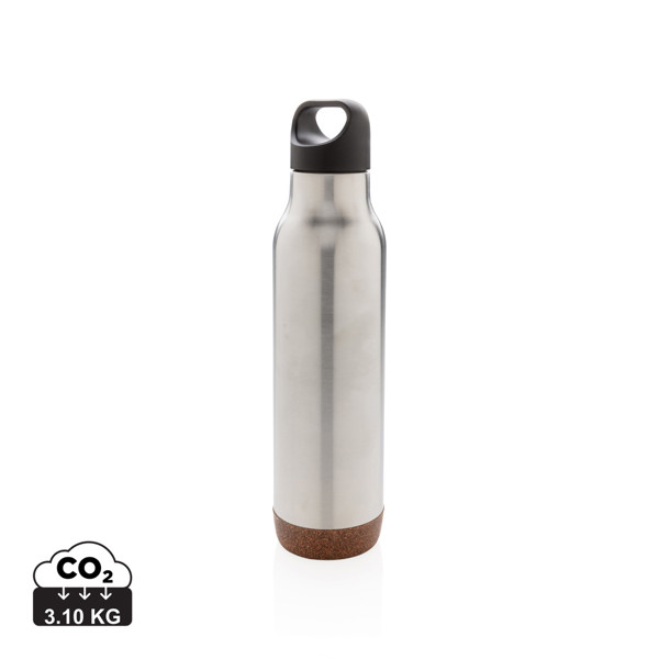 Cork leakproof vacuum flask - Silver