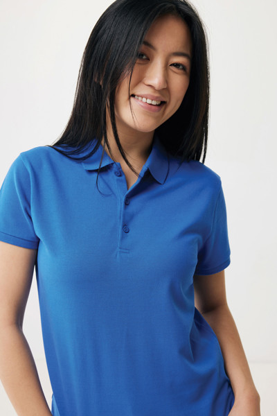 Polo en coton recyclé IQONIQ Yosemite Femme - Bleu Royal / L