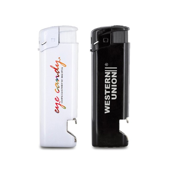 PIEZO' CIGARETTE LIGHTER WITH BOTTLE OPENER - Blanc / 