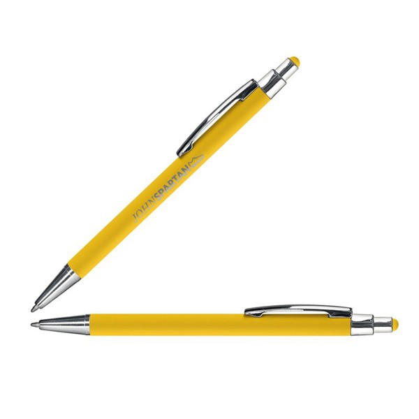 STYLO BILLE ECRITURE NOIR / STYLET - Jaune