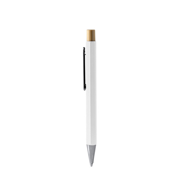 Ball Pen Salom - White / BLUE INK