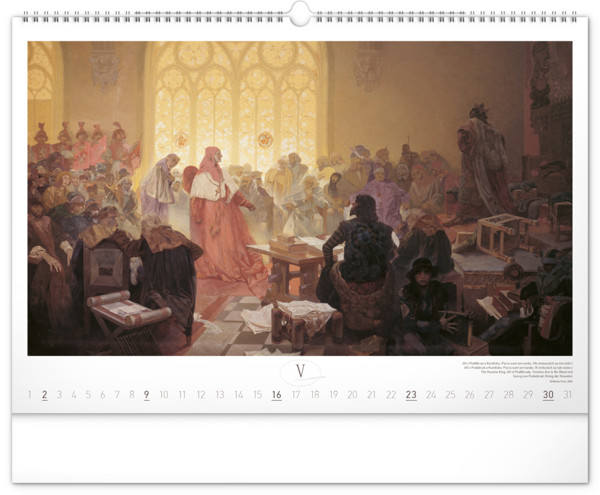 Notique Nástěnný Kalendář Slovanská Epopej – Alfons Mucha 2027, 48 x 33 cm