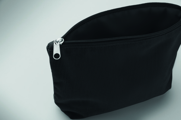 Corduroy cosmetic bag Cordy T - Black