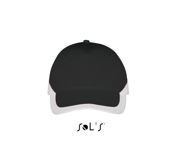 Sol's Booster - 5 Panel Contrasted Cap - Black / White