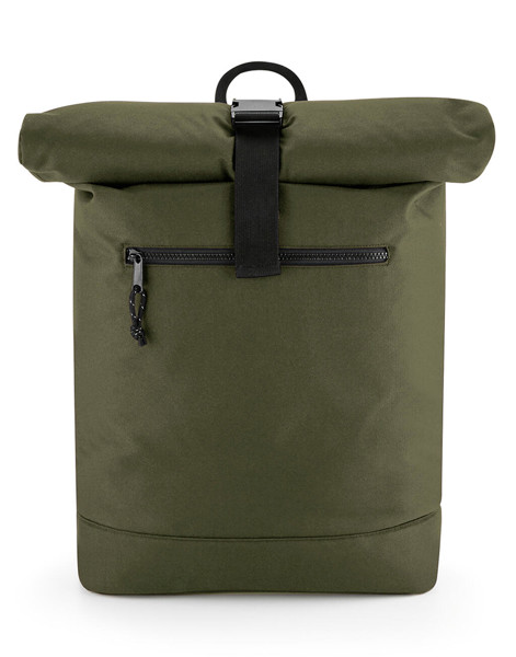 Recycled Roll-Top Backpack - Black / ONE SIZE