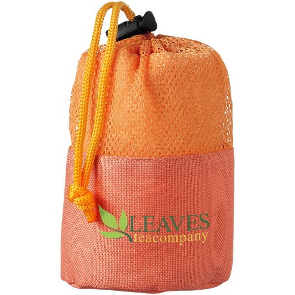 Diamond car cleaning towel and pouch - Orange