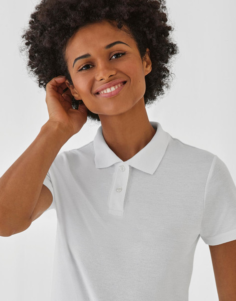 Id.001 / Women Piqué Polo Shirt - White / S