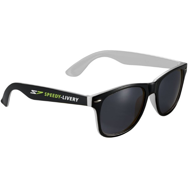 Sun Ray sunglasses with two coloured tones - White / Solid Black