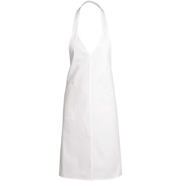 Verona v-neck apron - White