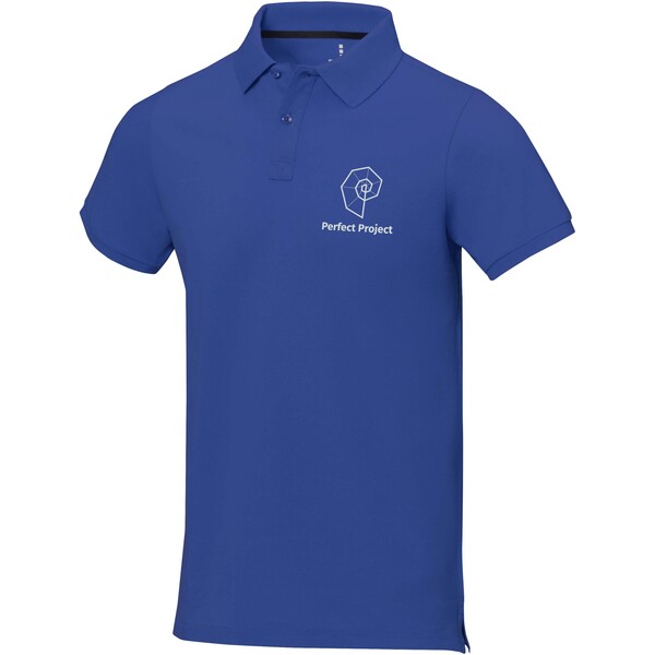 Polo de manga curta para homem de 200 g/m² Calgary - Azul / XS