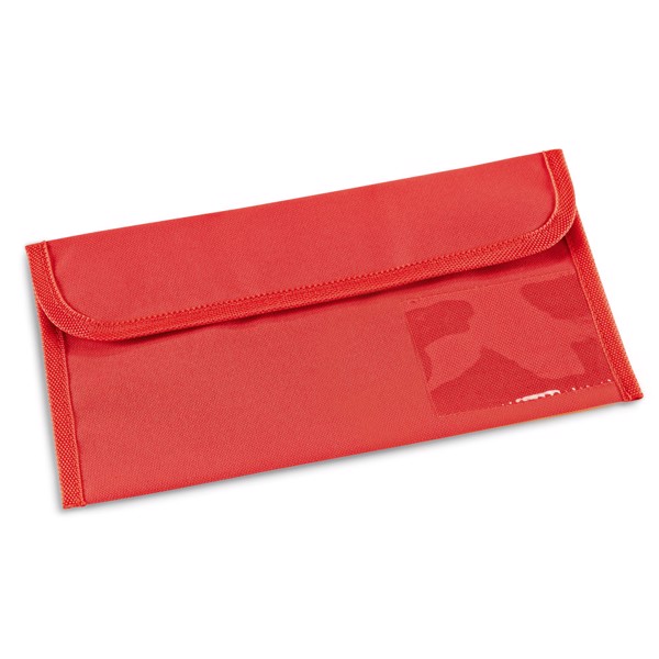 AIRLINE. 600D travel document bag - Red