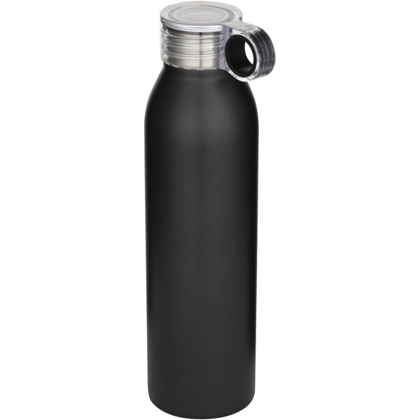 Fľaša na vodu Grom 650 ml RCS z recyklovanej nehrdzavejúcej ocele - Čierna