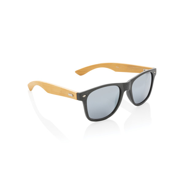 Wheat straw and bamboo sunglasses - Black