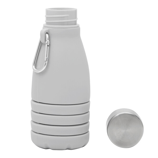 Foldable Drinking Bottle Big Gets Small - Grey