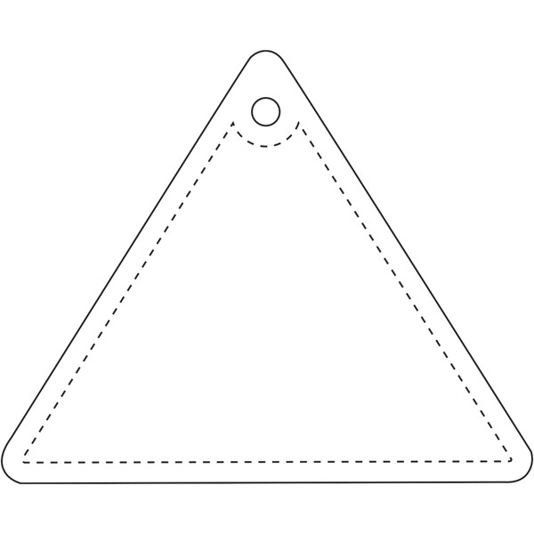 Gancio catarifrangente triangolare in TPU con catenella RFX™ - Bianco
