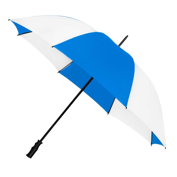 FALCONETTI - Parapluie de golf - Manuel - Impermable au vent -  125 cm - Bleu Kobalt/ Blanc