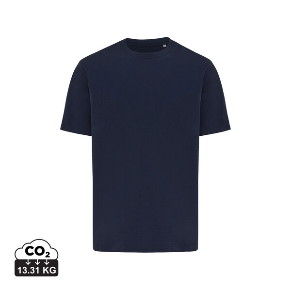 T-shirt lourd en coton recyclé IQONIQ Nikko - Bleu Marine / 4XL
