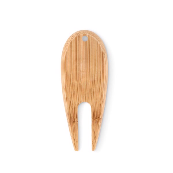 Bogey golf divot tool bamboo, 70x25 mm