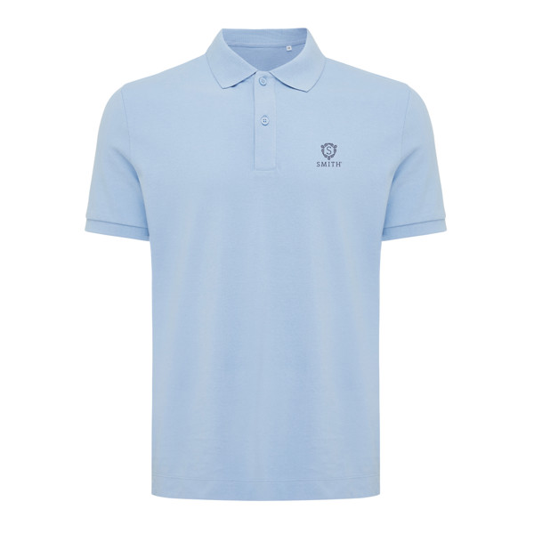 Polo tričko IQONIQ Yosemite z recykl. bavlny - Sky Blue / XXS