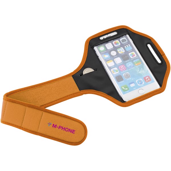 Gofax smartphone bracelet with transparent cover - Orange