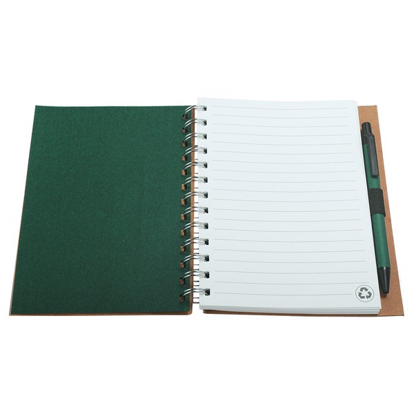 Envivo notepad with ballpen - Green / Beige