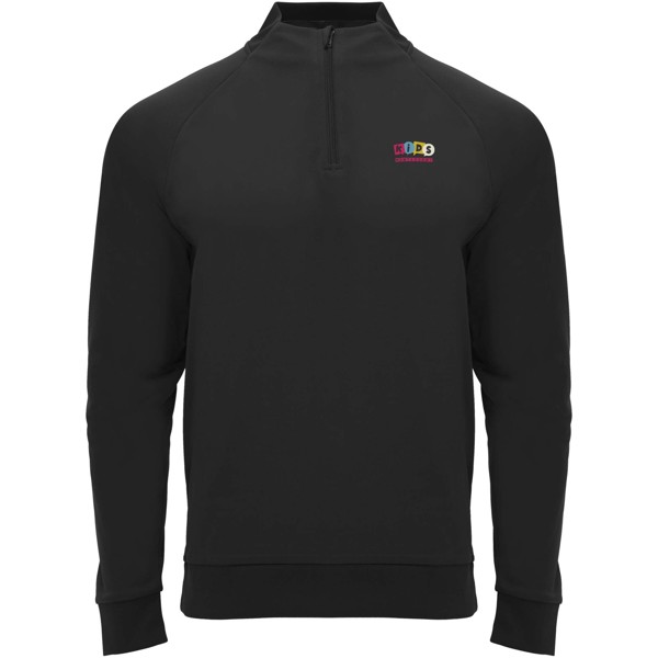 Epiro long sleeve kids quarter zip sweatshirt - Solid Black / 6
