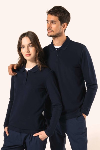 Muška polo majica dugih rukava Supima® - Bijela / M