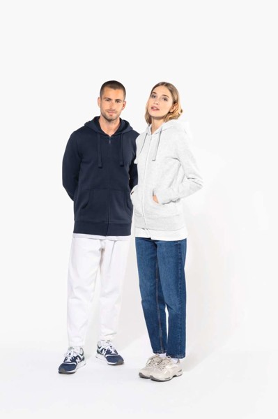 Men's Full Zip Hooded Sweatshirt - Light Royal Blue / M