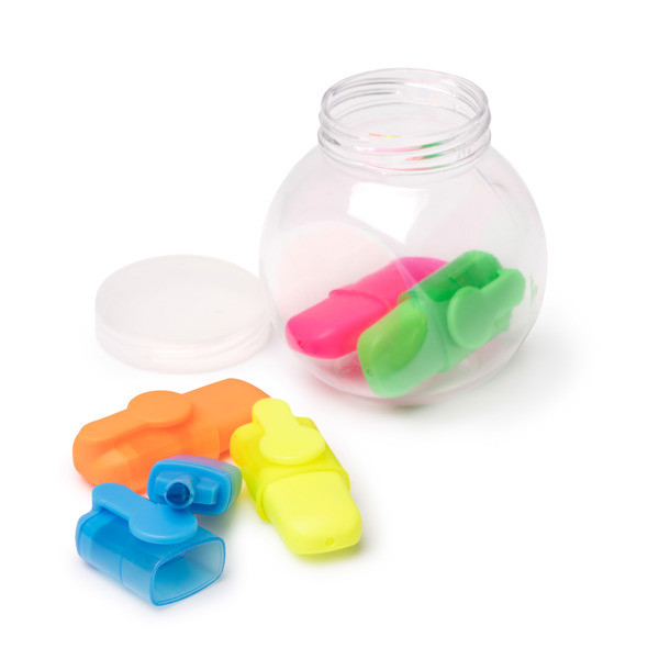 Personalised marker set in round PP container 5 colours