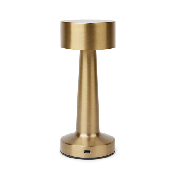 Stolní lampa VINGA Maris z RCS recykl. ABS - Zlatá
