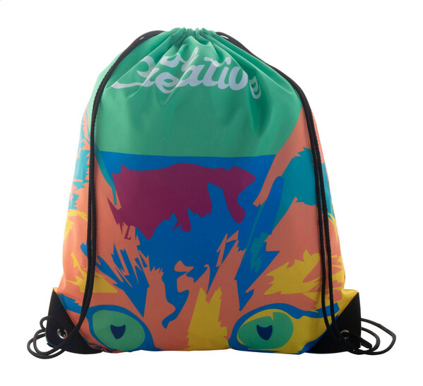 Sac à cordon personnalisé CreaDraw Plus - Noir / Blanc
