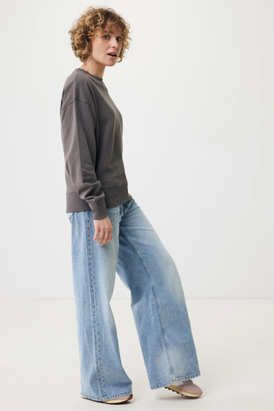 Mikina Iqoniq Kruger relaxed fit z recykl. bavlny - Antracitová / XXL