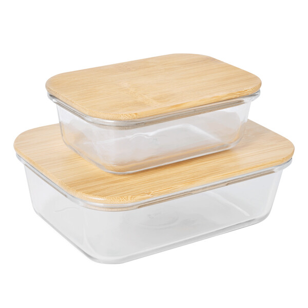 Lunch box, with bamboo lid: capacity approx. 350 ml ROSILI M