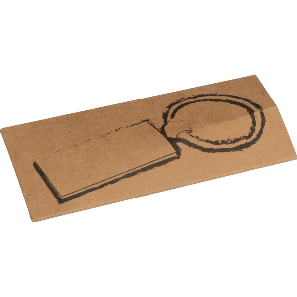 Metal keyring, rectangular CECILIA - Silvergrey