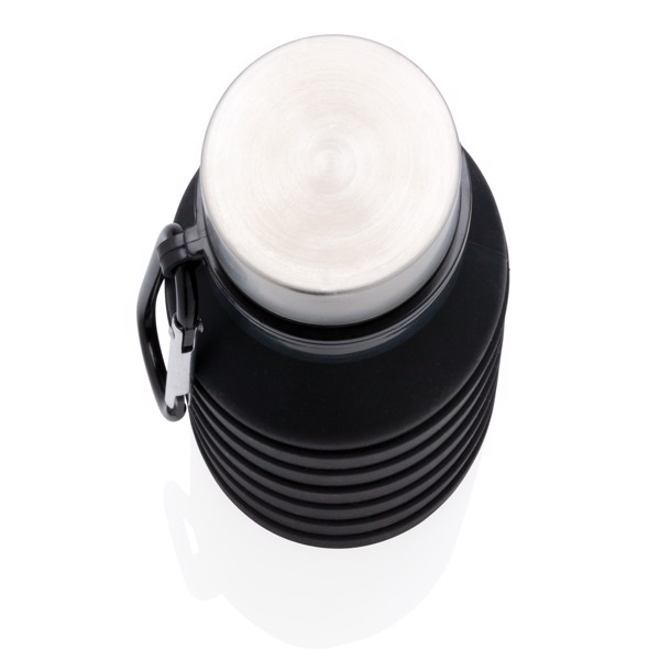 Xd Collection collapsible silicone bottle, 550ml - Black