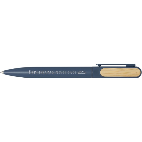 Stylo bille en aluminium recyclé Blanca (encre noire) - Bleu océan