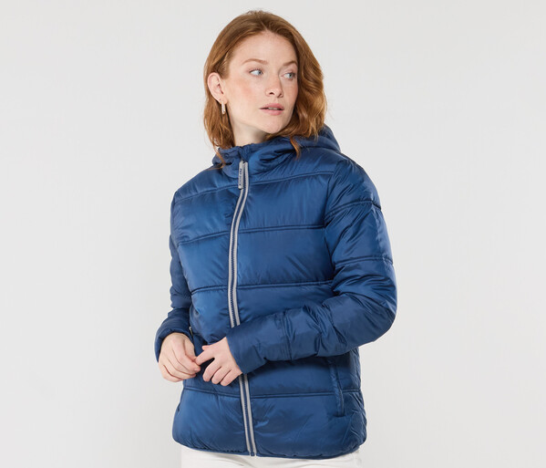 Doudoune femme avec capuche - BLACK / GREY / XXL
