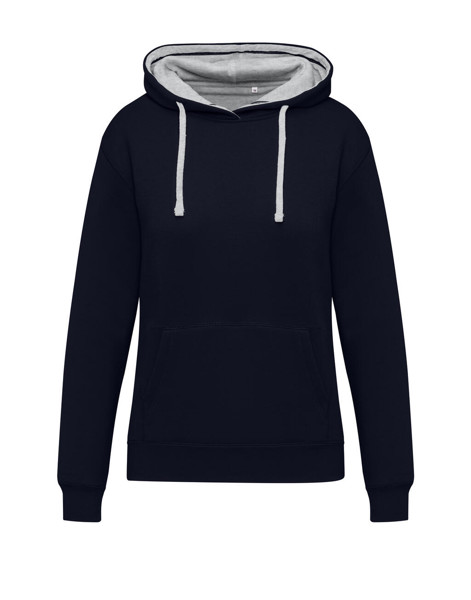 Originals Contrast Hooded Sweat Women - Dark Black / Light Oxford / 2XL