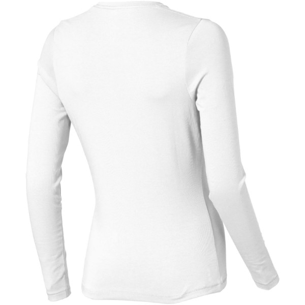 Ponoka langærmet økologisk t-shirt til kvinder - Hvid / L