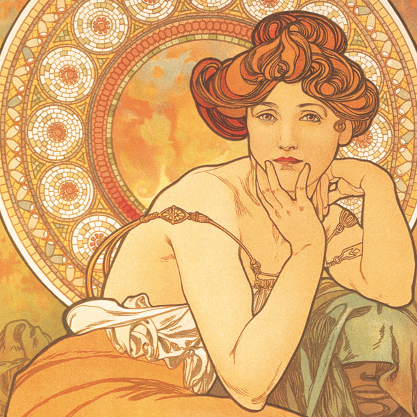 Notique Poznámkový Kalendář Alfons Mucha 2027, 30 x 30 cm - Východní