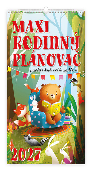 Nástěnný kalendář Maxi rodinný plánovač 31,5 × 63 cm
