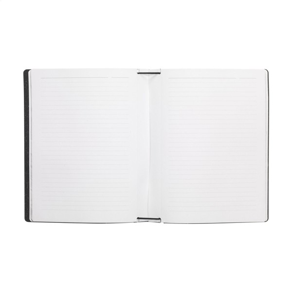 Recycled Leather Refillable Paper Notebook A5 - Black