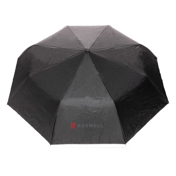 21" Impact AWARE™ RPET 190T Pongee dual colour mini umbrella - Silver